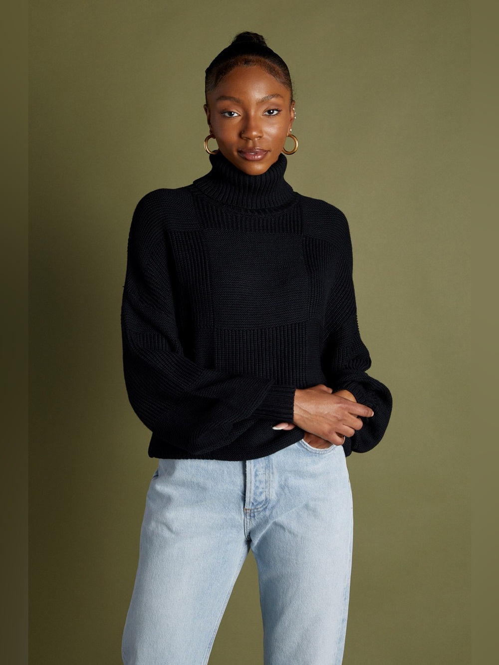 Staud Benny Check Sweater